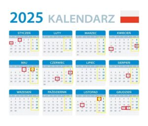 Dni wolne od pracy w 2025 roku – kalendarz świąt